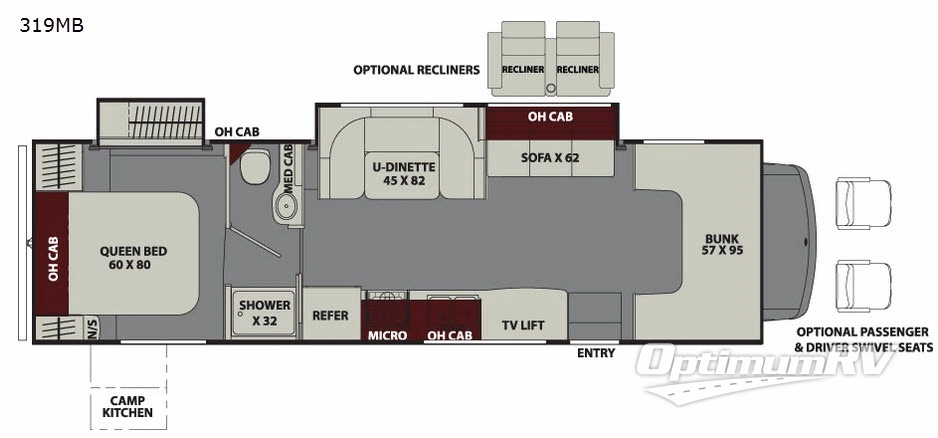 2018 Coachmen Leprechaun 319MB Ford 450 Floorplan Photo