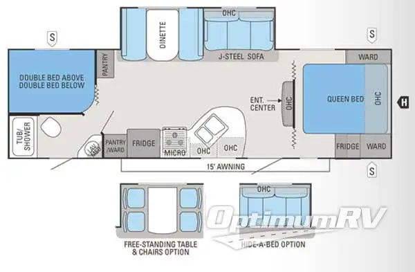 2013 Jayco White Hawk 28DSBH Floorplan Photo