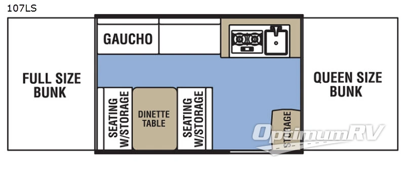 2020 Coachmen Clipper Camping Trailers 107LS Floorplan Photo