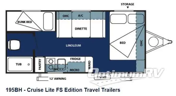 2015 Forest River Salem Cruise Lite FS 195BH RV Floorplan Photo