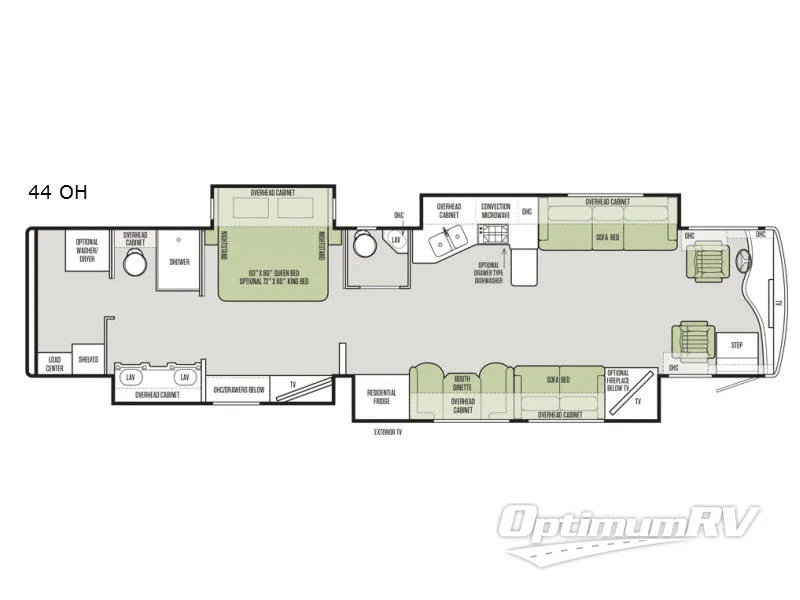 2017 Tiffin Phaeton 44 OH Floorplan Photo