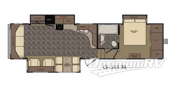 2016 CrossRoads Cruiser CF315RL Floorplan Photo