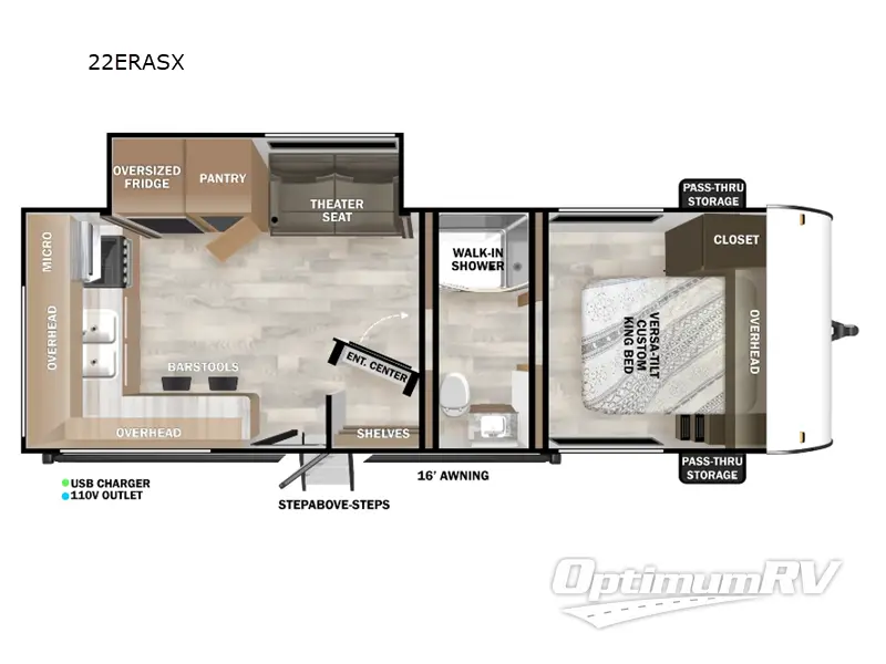 2025 Forest River Salem 22ERASX Floorplan Photo