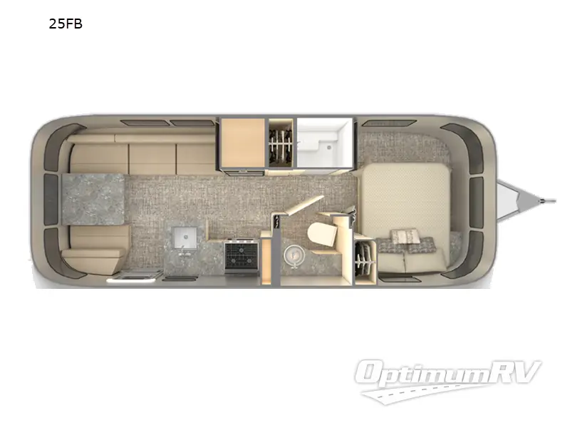 2023 Airstream Flying Cloud 25FB Floorplan Photo