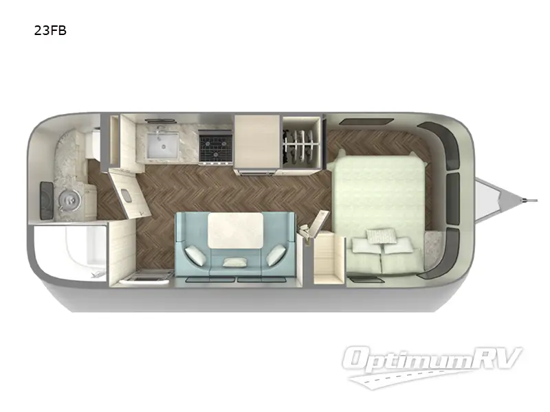 2023 Airstream International 23FB Floorplan Photo