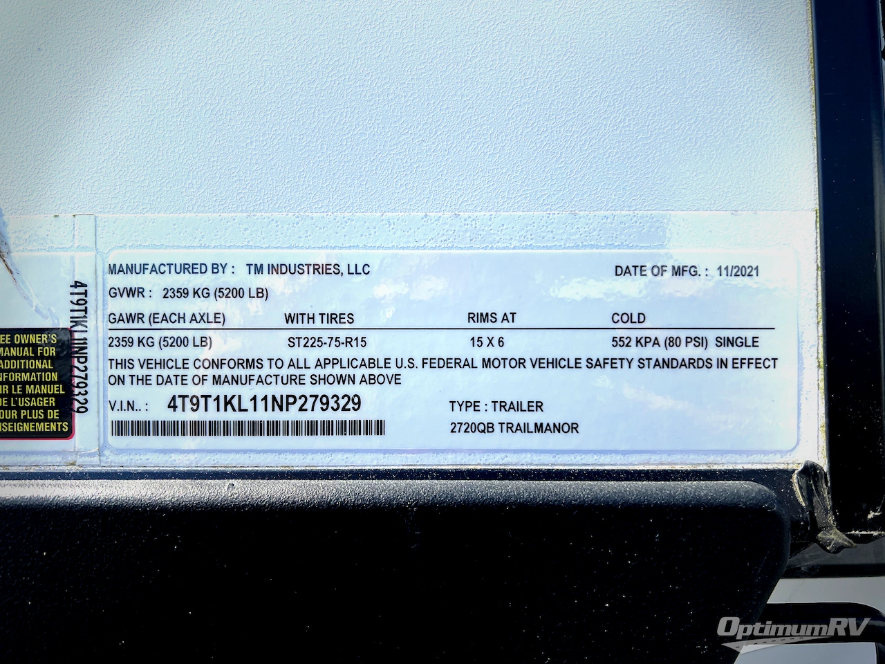 2022 TrailManor 2720 Series 2720QB Photo 24
