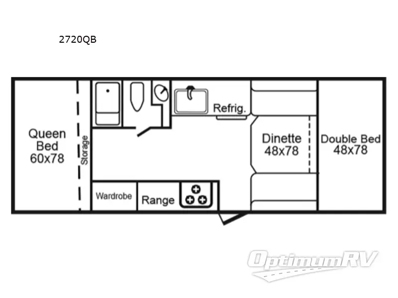 2022 TrailManor 2720 Series 2720QB Floorplan Photo