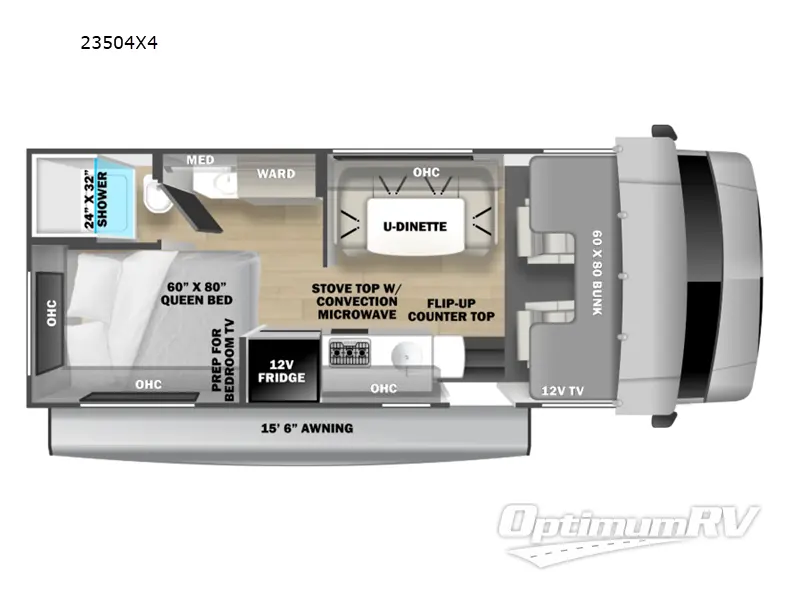 2027 Forest River Sunseeker 23504X4 RV Floorplan Photo