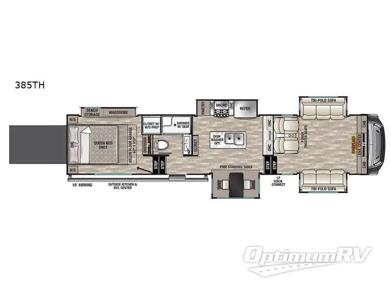 2021 Forest River Cedar Creek 385TH Floorplan Photo