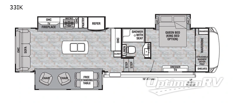 2019 Forest River Cedar Creek Silverback 33IK RV Floorplan Photo