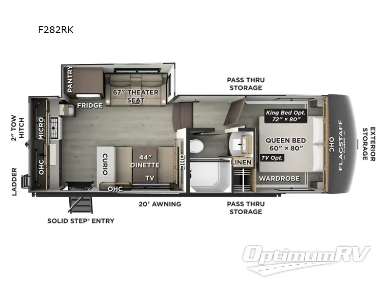 2025 Forest River Flagstaff Classic 282RK RV Floorplan Photo
