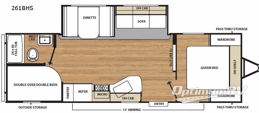 2017 Coachmen Catalina SBX 261BHS RV Floorplan Photo
