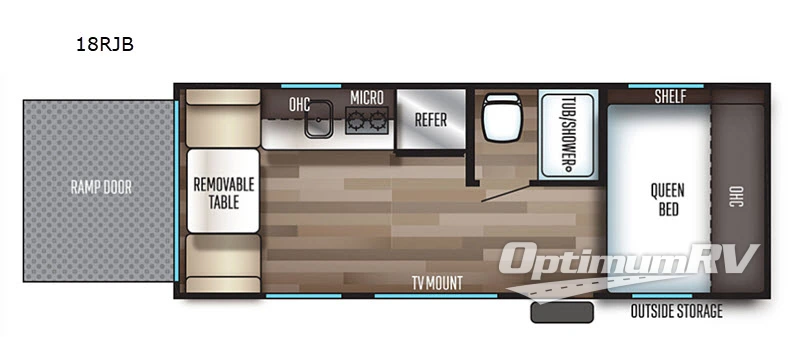 2019 Forest River Cherokee Wolf Pup 18RJB Floorplan Photo