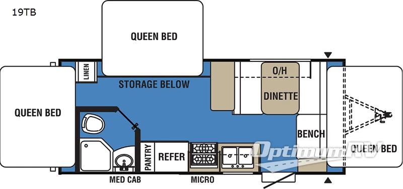 2019 Coachmen Clipper Ultra-Lite 19TB RV Floorplan Photo