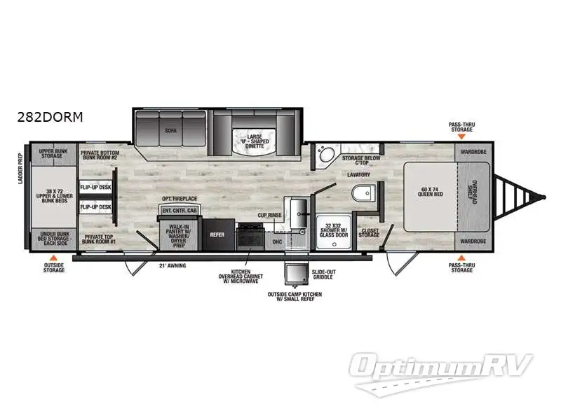 2026 Forest River Viking 6K Series 282DORM RV Floorplan Photo