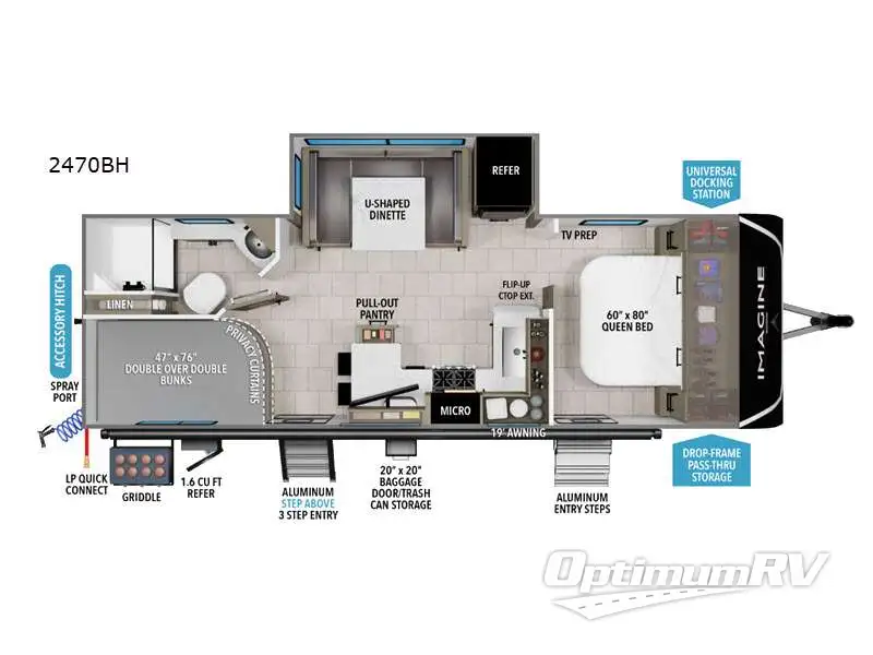 2026 Grand Design Imagine 2470BH RV Floorplan Photo