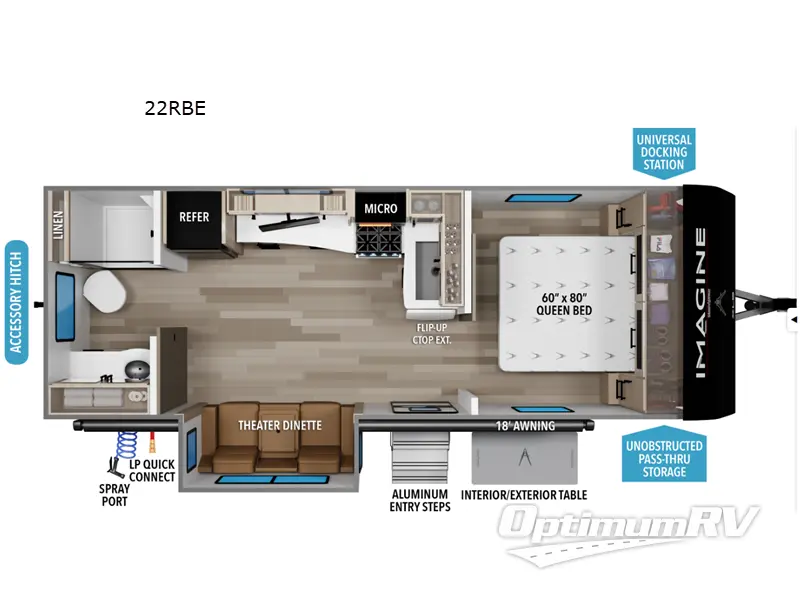 2027 Grand Design Imagine XLS 22RBE Floorplan Photo