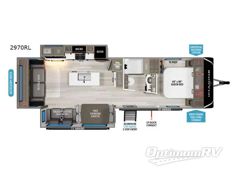2026 Grand Design Imagine 2970RL RV Floorplan Photo