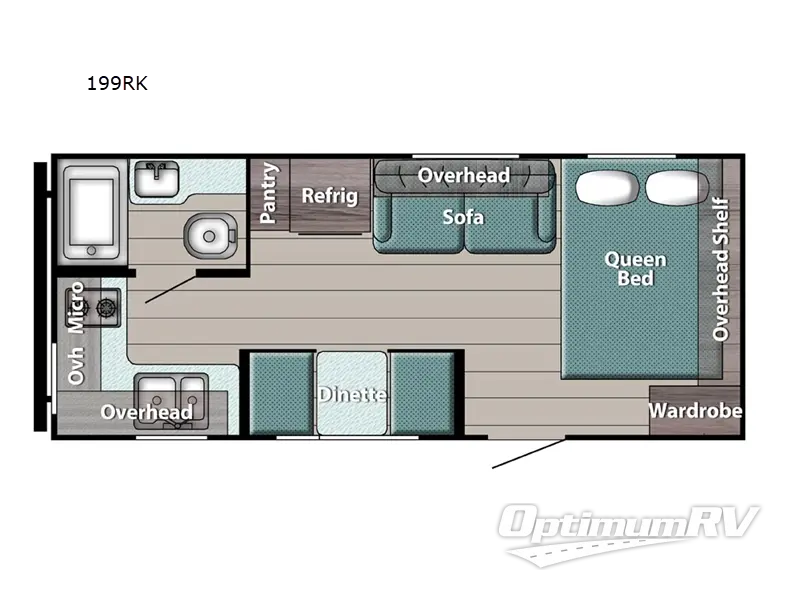2024 Gulf Stream Ameri-Lite Super Lite 199RK Floorplan Photo