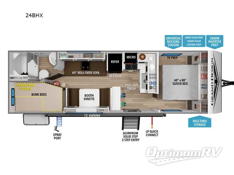 2027 Grand Design Transcend Xplor 24BHX Floorplan Photo