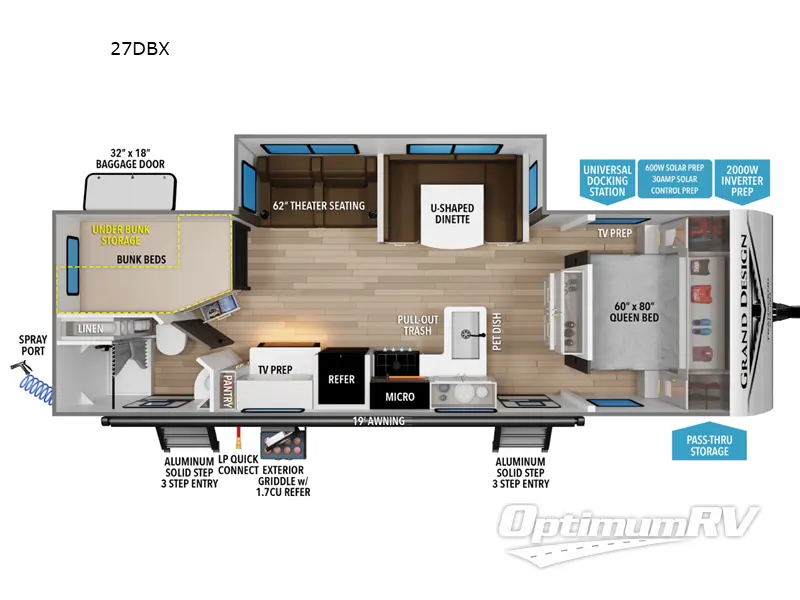 2027 Grand Design Transcend Xplor 27DBX Floorplan Photo
