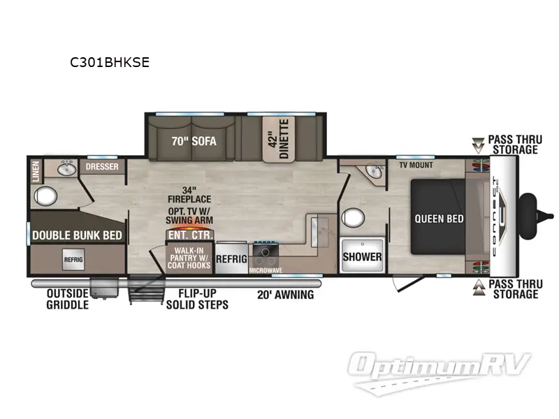 2026 KZ Connect SE C301BHKSE Floorplan Photo