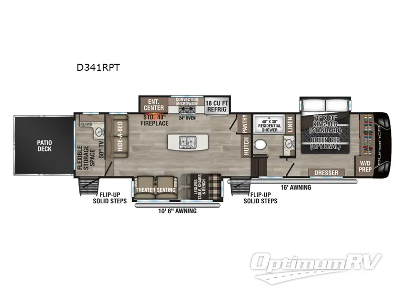 2026 KZ Durango D341RPT Floorplan Photo