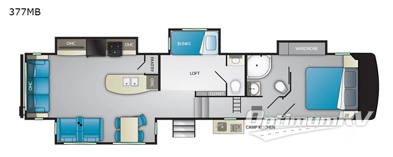2020 Heartland Milestone 377MB RV Floorplan Photo