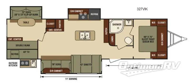 2016 Venture SportTrek 327VIK Floorplan Photo
