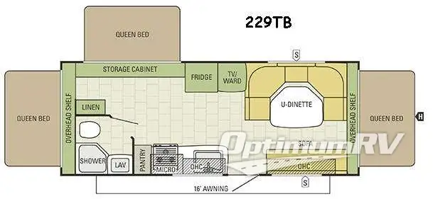 2016 Starcraft Travel Star 229TB RV Floorplan Photo
