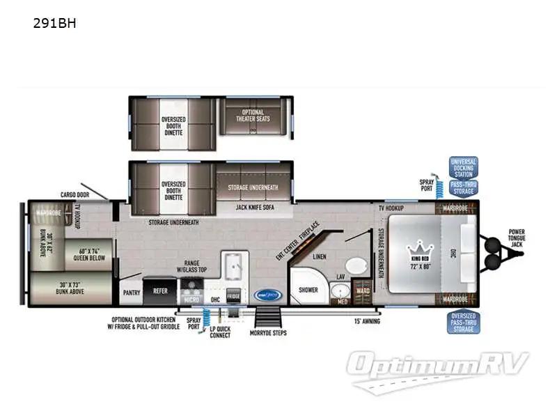 2023 East To West Della Terra 291BH RV Floorplan Photo
