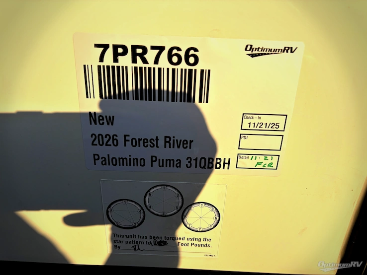 2026 Palomino Puma 31QBBH RV Photo 1