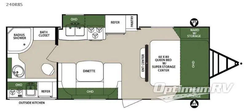 2016 Forest River Surveyor 240RBS Floorplan Photo