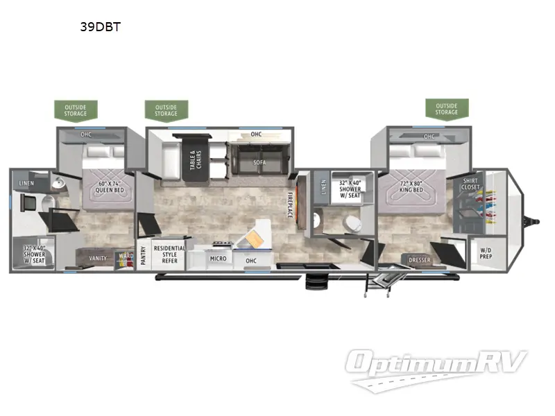 2026 Forest River Puma Vista 39DBT RV Floorplan Photo