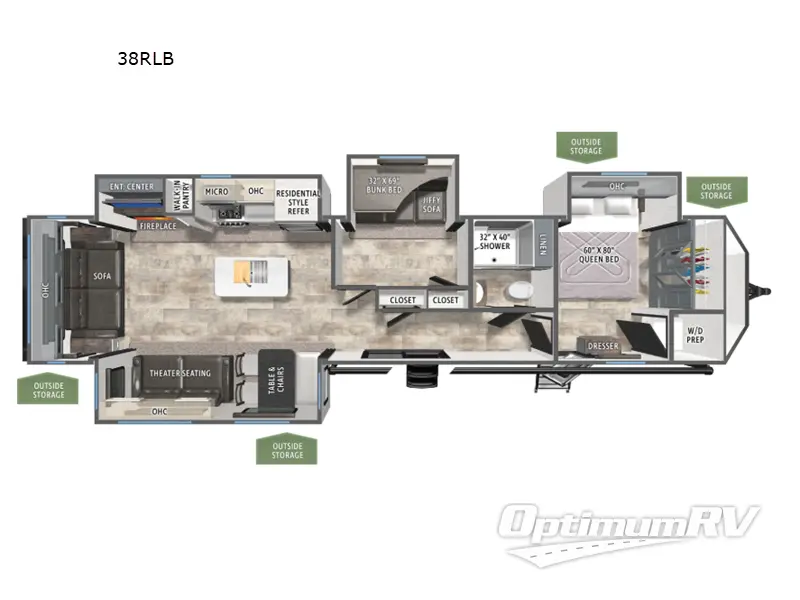 2026 Forest River Puma Vista 38RLB Floorplan Photo