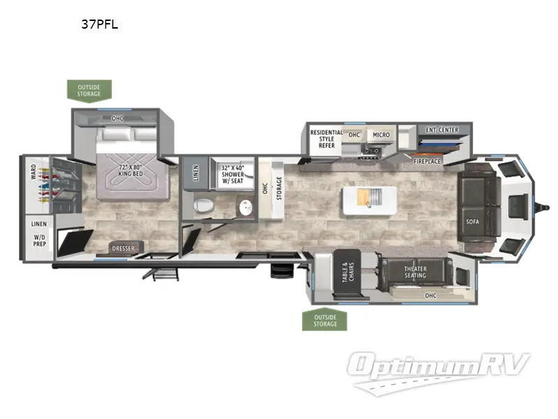 2026 Forest River Puma Vista 37PFL RV Floorplan Photo