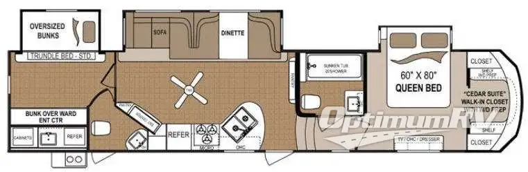 2011 Dutchmen Komfort 3530FBH Floorplan Photo