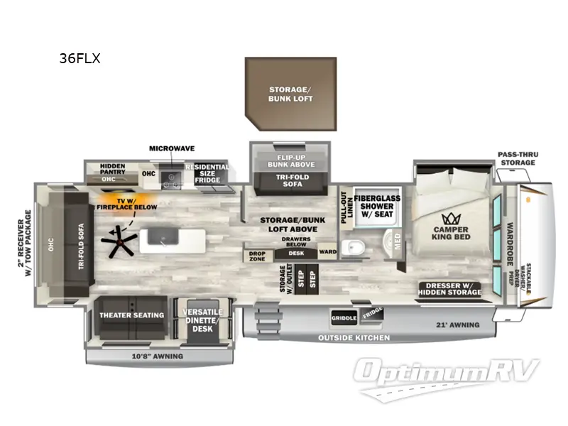 2026 Forest River Sabre 36FLX RV Floorplan Photo