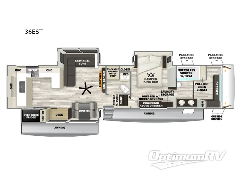 2026 Forest River Sabre 36EST RV Floorplan Photo