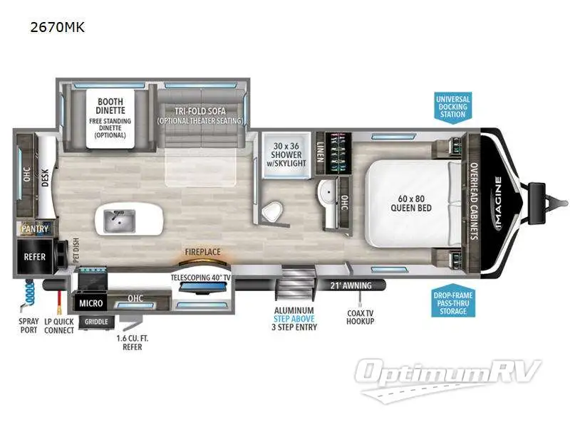 2023 Grand Design Imagine 2670MK RV Floorplan Photo