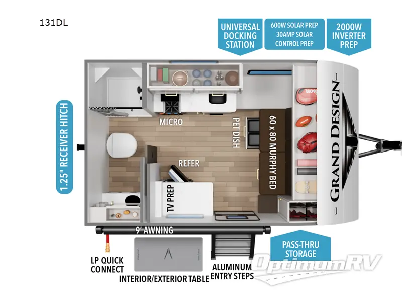 2026 Grand Design Transcend One 131DL RV Floorplan Photo