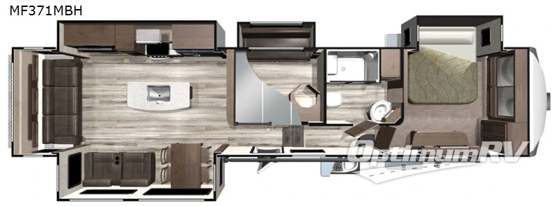 2019 Highland Ridge Mesa Ridge MF371MBH RV Floorplan Photo