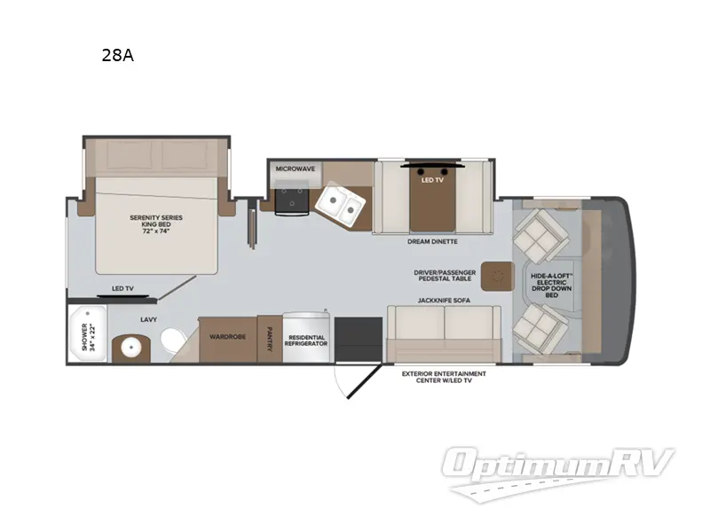 2024 Holiday Rambler Admiral 28A Floorplan Photo