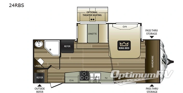 2017 Keystone Cougar X-Lite 24RBS Floorplan Photo