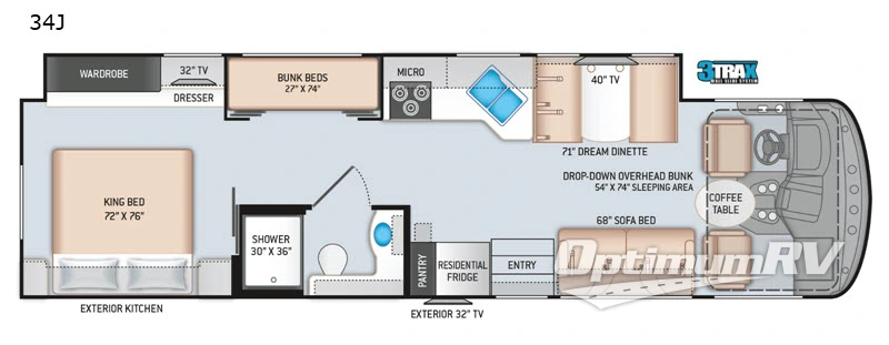 2020 Thor Windsport 34J Floorplan Photo