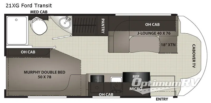 2021 Coachmen Cross Trek Transit 21XG Floorplan Photo
