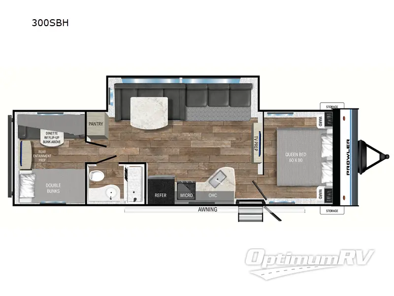 2024 Heartland Prowler 300SBH Floorplan Photo