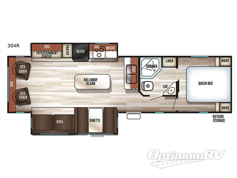 2017 Forest River Cherokee 304R Floorplan Photo