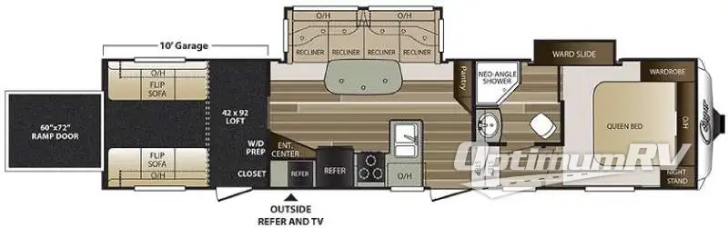 2016 Keystone Cougar 326SRX Floorplan Photo