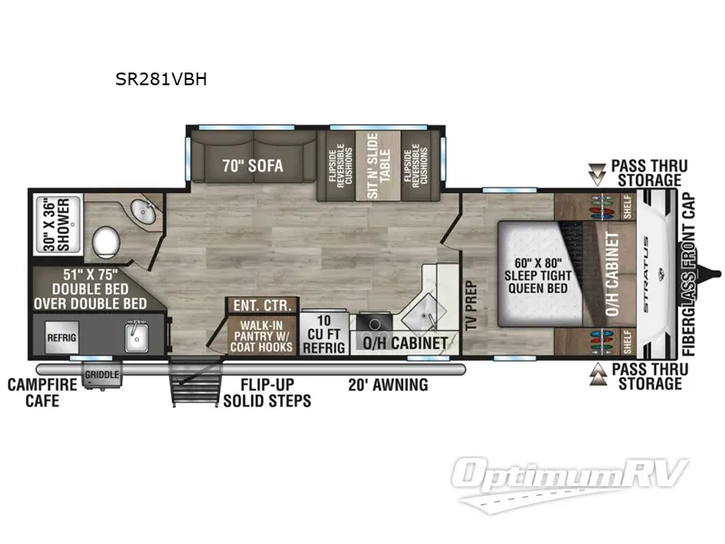 2026 Venture Stratus SR281VBH Floorplan Photo